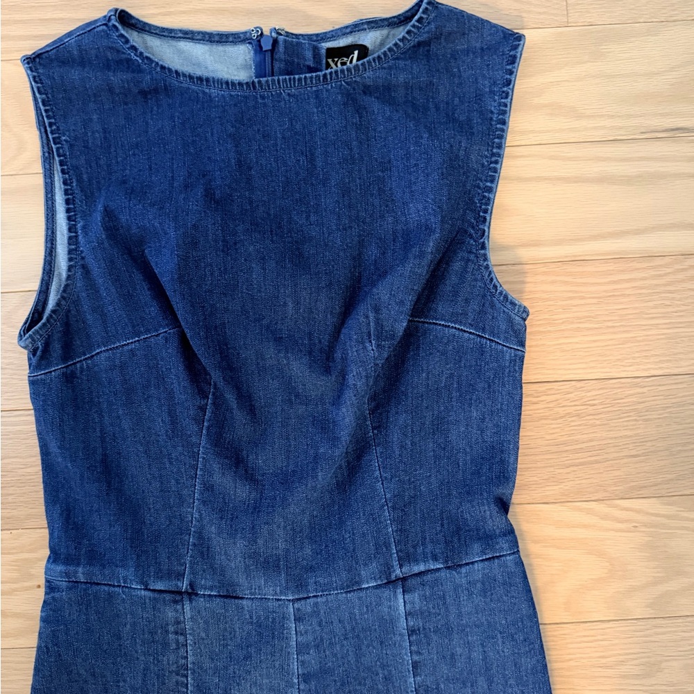 Mixed by Nasrin Boatneck Jumpsuit in Denim Blue XS Stretch Wide Leg $175 - Picture 11 of 11